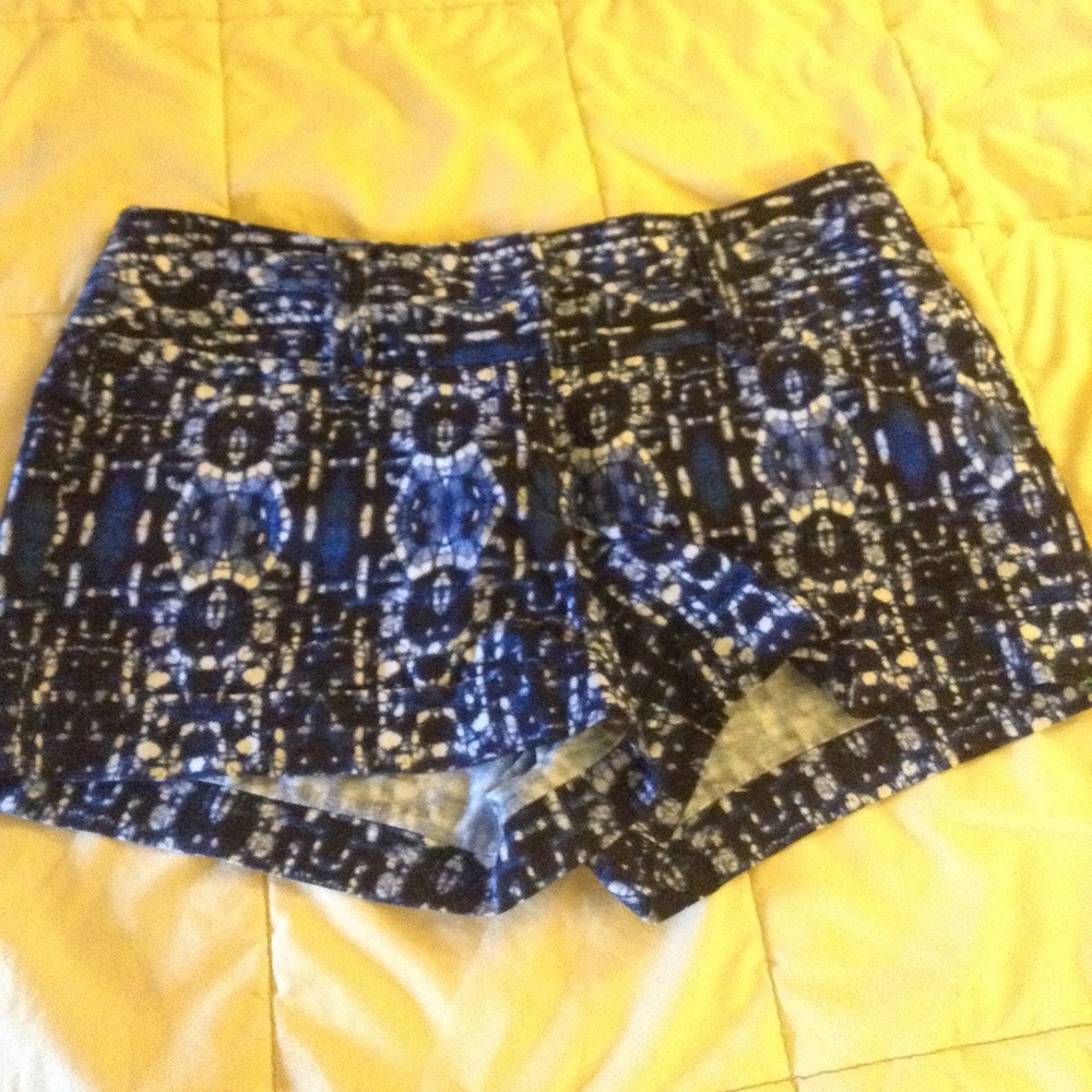 Blue patterned shorts