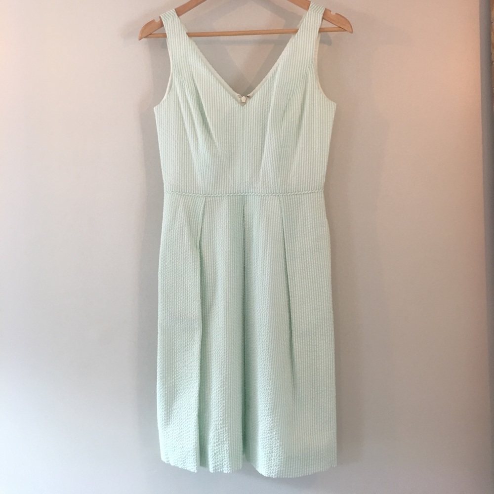 J.Crew Seersucker Kami Dress, Aqua, size 00