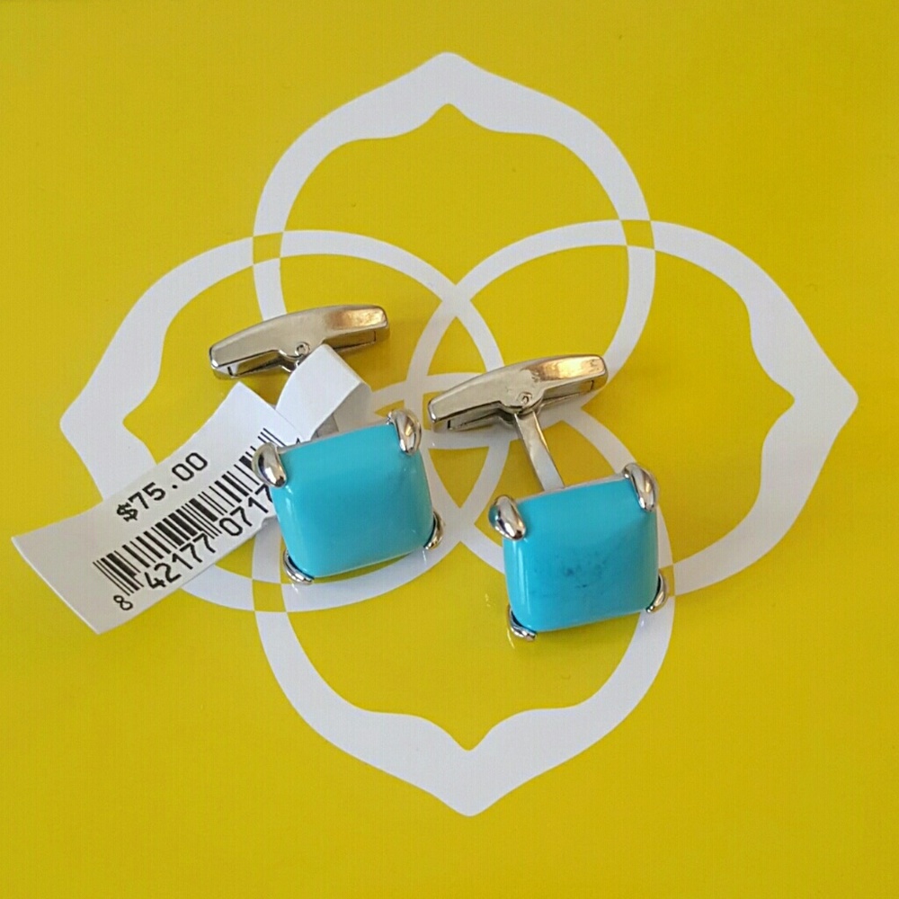 NWT Kendra Scott Emmerson Cufflink Turquoise