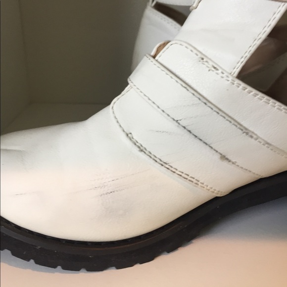 White Cutout Booties - Picture 5 of 6