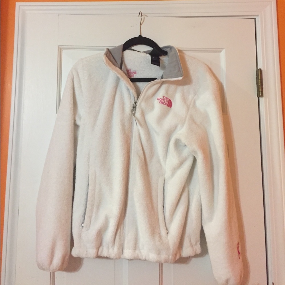 NORTHFACE white full zip jacket