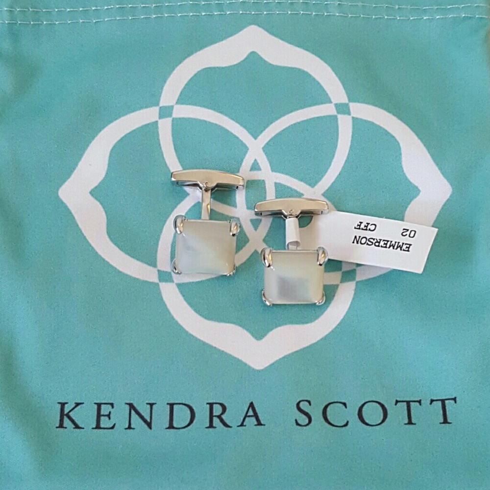 NWT Kendra Scott Emmerson Cufflink Ivory MOP