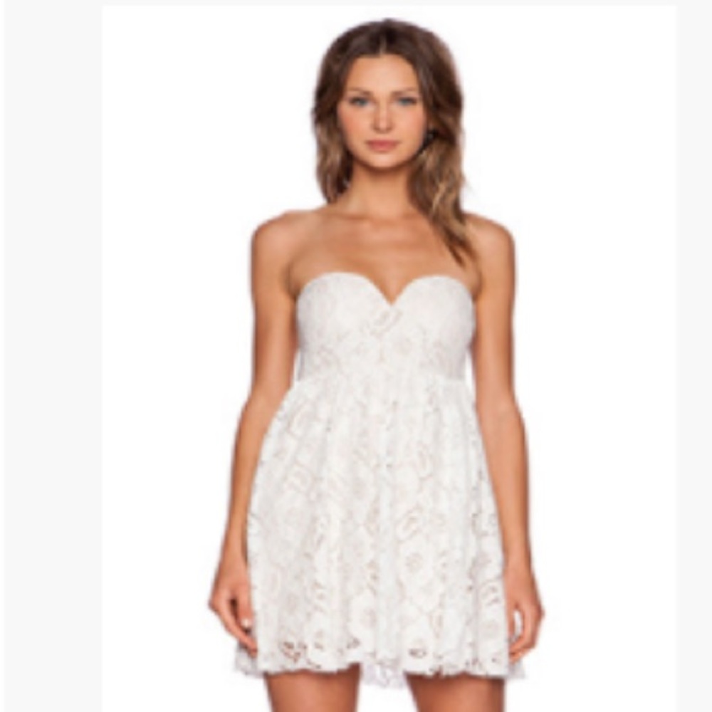 Revolve Summer Lace strapless dress