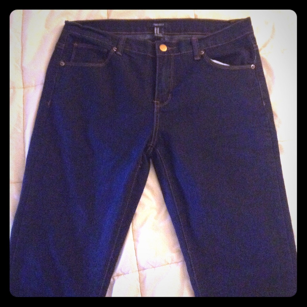 Forever 21 Dark Wash Blue Jeans