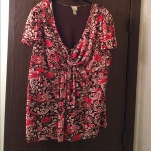 Brown and red Venezia Top Brown and red Venezia Top