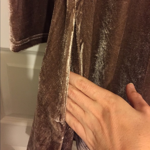 Brown velvet tunic dress with pockets size S, NWT - Picture 2 of 5