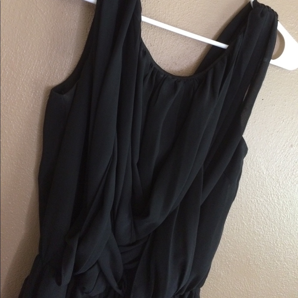 Black Draped Dress