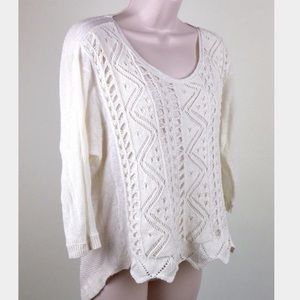 Moth creme knit sweater