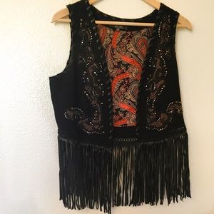 Miss me fringe vest