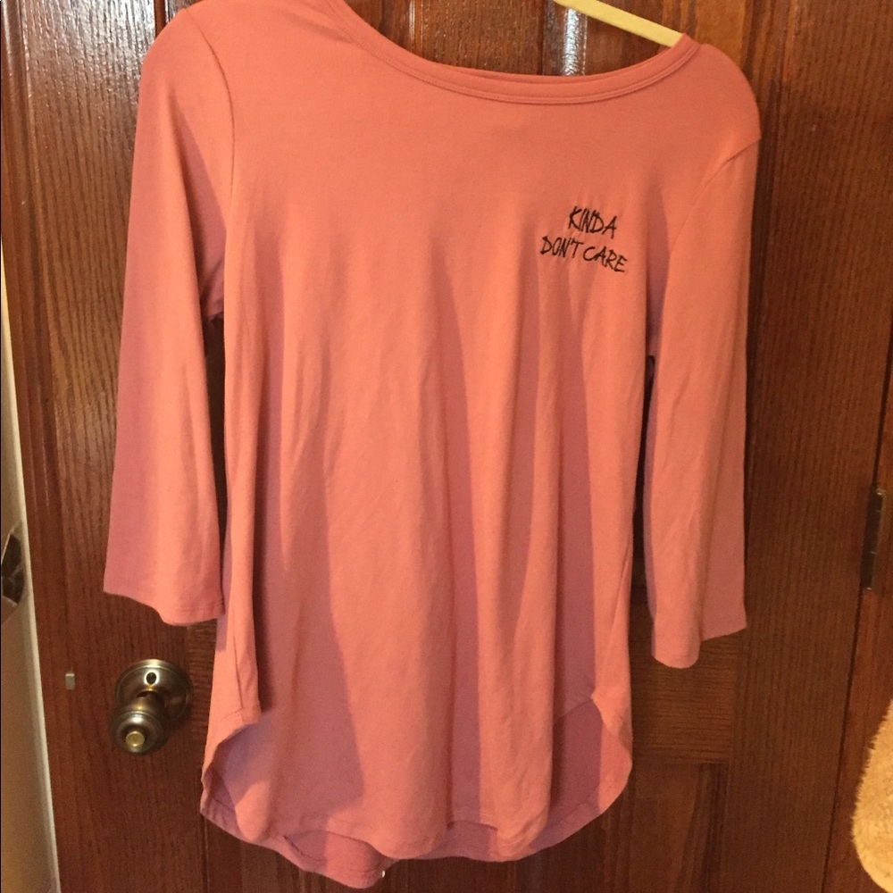 SUPER SOFT Pink "Kinda Don't Care" shirt