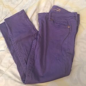 7 for Mankind Purple Jeans