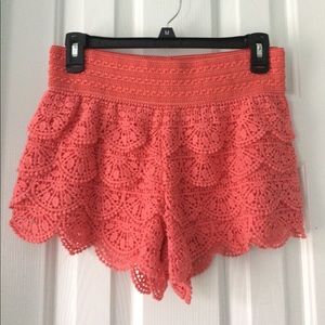 Rewind Peach Lace Shorts Size M