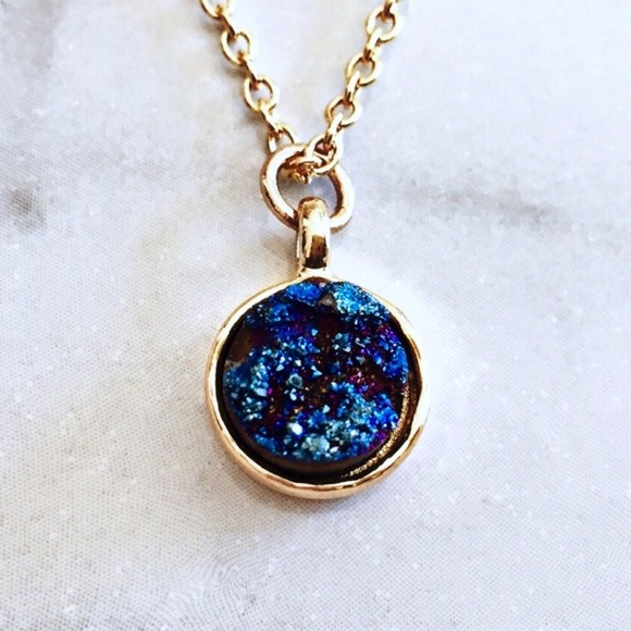 Whimsy Jewelry - Blue Druzy Necklace