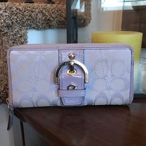 Purple COACH wallet- matching handbag available!
