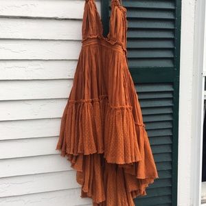 PRICED TO SELL Free People 100 Degrees Dress, rust