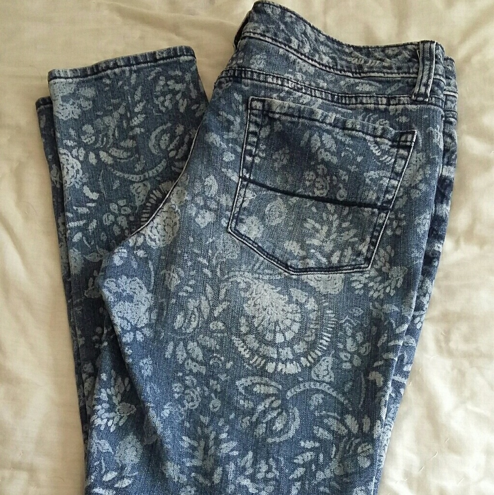 Merona ankle skinny floral jeans