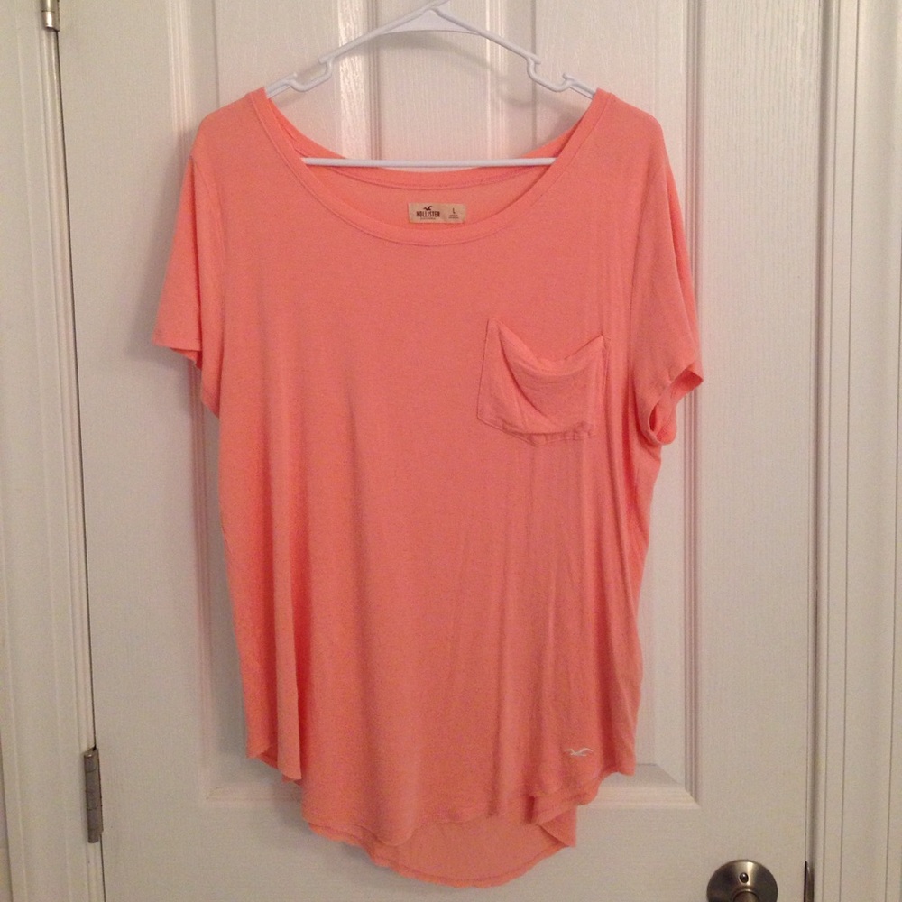 Hollister Pink Pocket Tee (Size L)