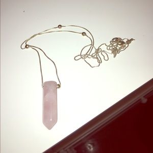 Alex and Ani rose quartz necklace
