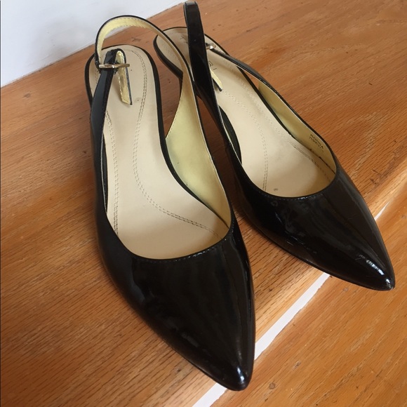 Tahari Shoes - Tahari patent leather sling back pumps kitten heel