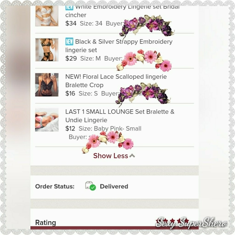 🆕 Floral Lace Scalloped lingerie Bralette Crop - Picture 6 of 7