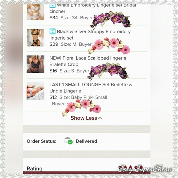 π Floral Lace Scalloped lingerie Bralette Crop - Picture 6 of 7