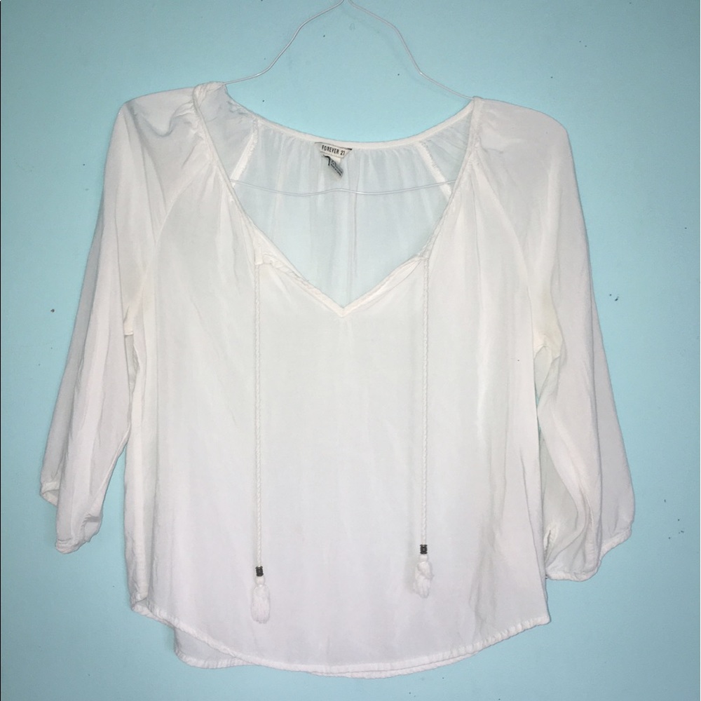 White peasant top