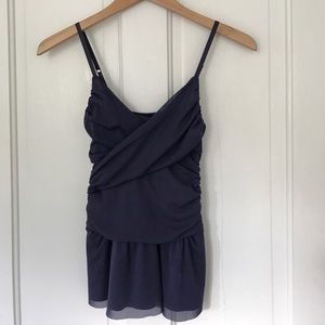 Express eggplant ruched camisole