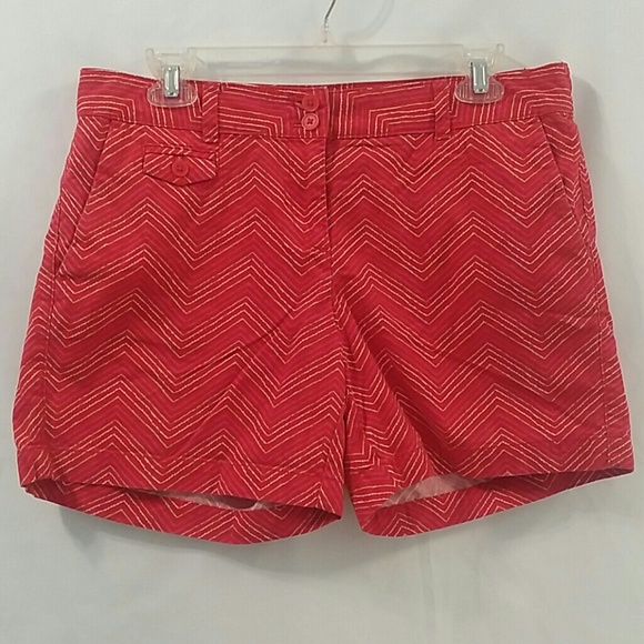 Anne Taylor Pants - Anne Taylor Red Patterned Shorts