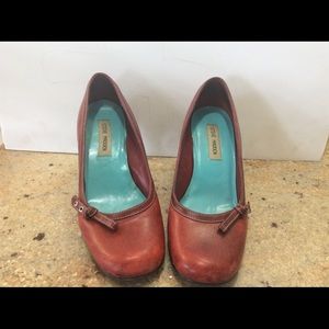 Red leather Steve Madden heels