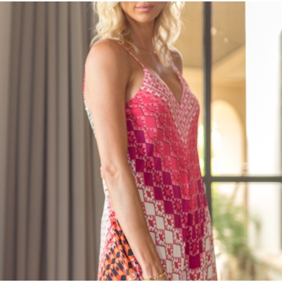 🆕 Charlie Jade 100% Silk Pink Maxi Dress - Picture 5 of 8