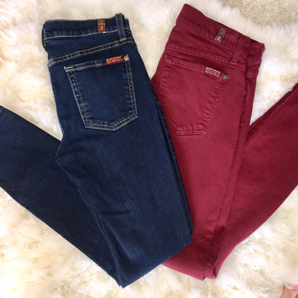 Bundle of 7 for all mankind jeans.