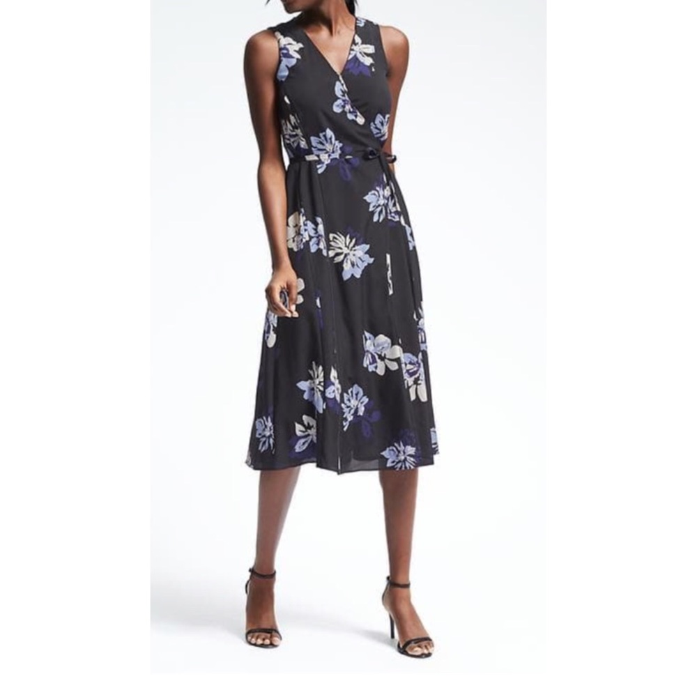 Banana Republic Dark Navy Wrap Dress