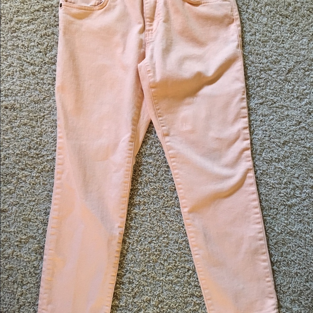 CABI peach cropped Bree jeans - size 6 creamsickle