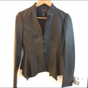 Laundry by Sheli Siegal leather peplum jacket
