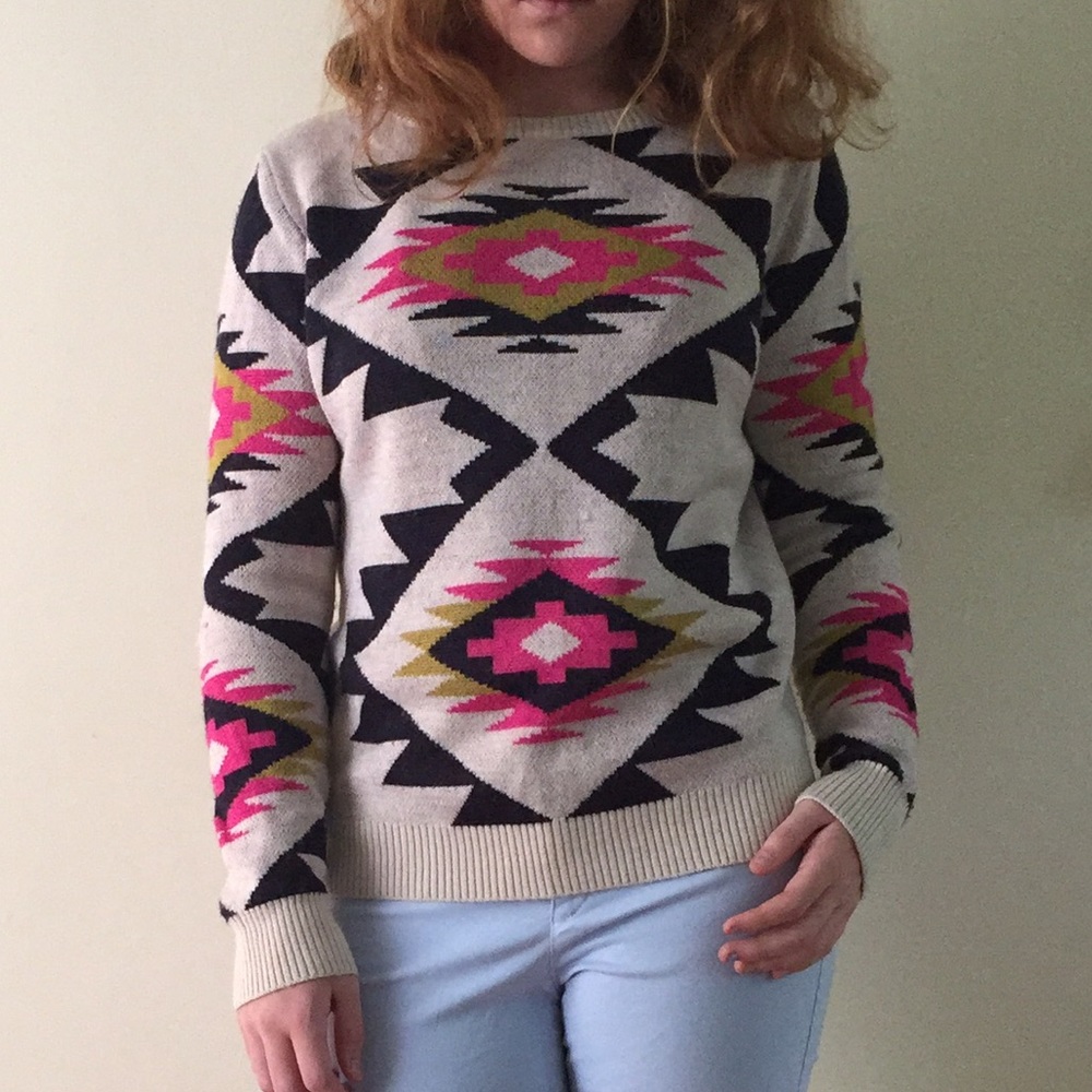 Vibrant Aztec Forever 21 Sweater