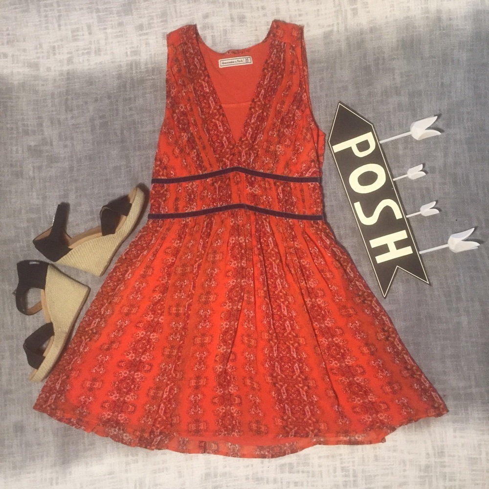 Abercrombie&Fitch Orange Floral Sundress