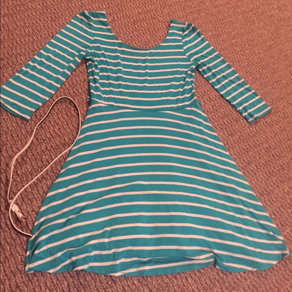 Blue & White Striped Dress