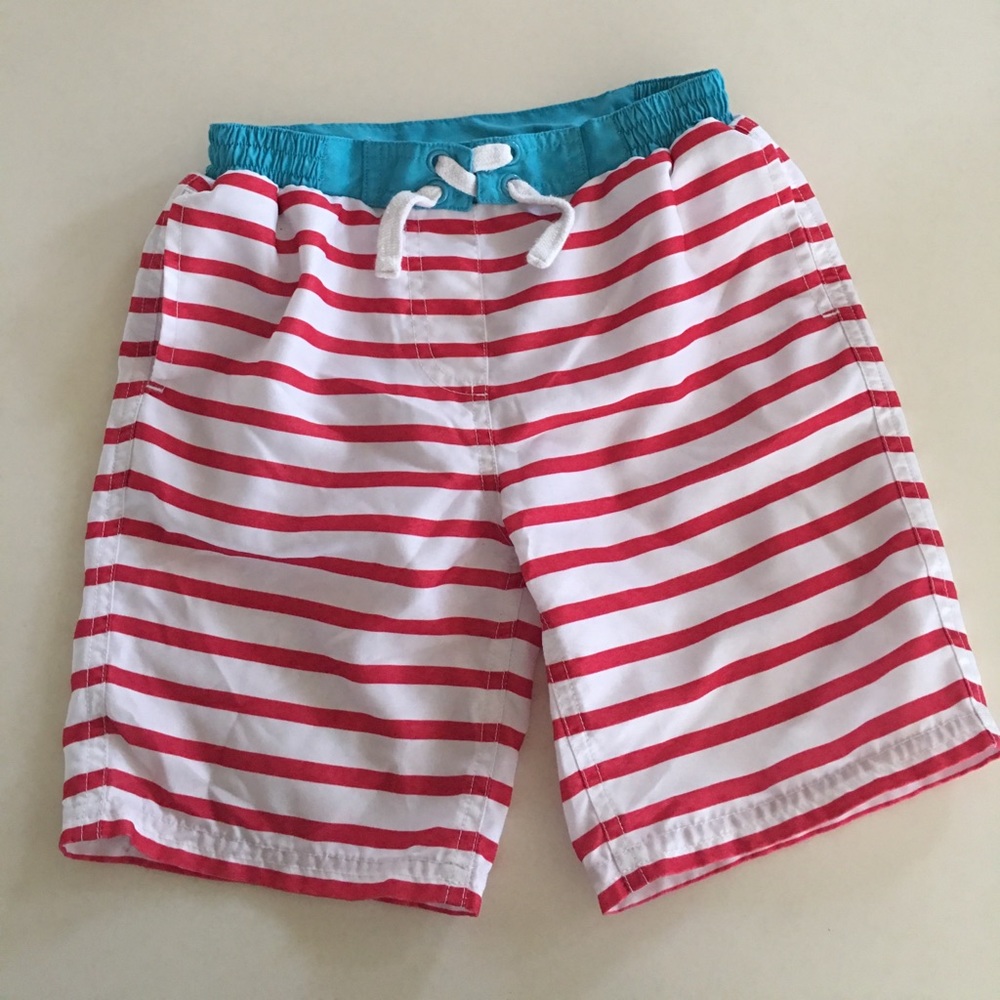 Patriotic and nautical boy's swim trunks!!