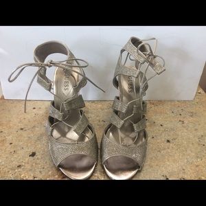 Glittery Guess Gladiator heels
