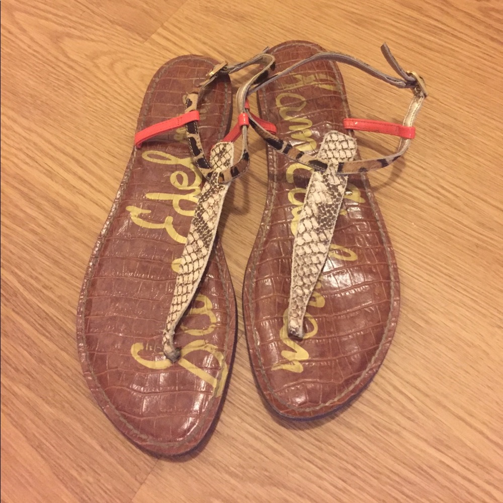 Sam Edelman Multi Print Leather Sandals