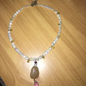 A semi-precious necklace