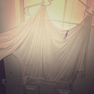 white cold shoulder shirt