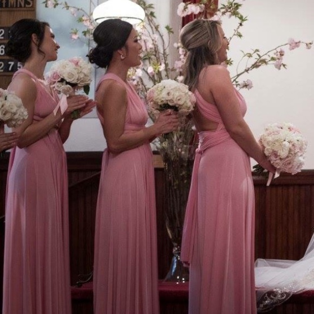 Convertible Jersey Wrap Dress, Bridesmaid