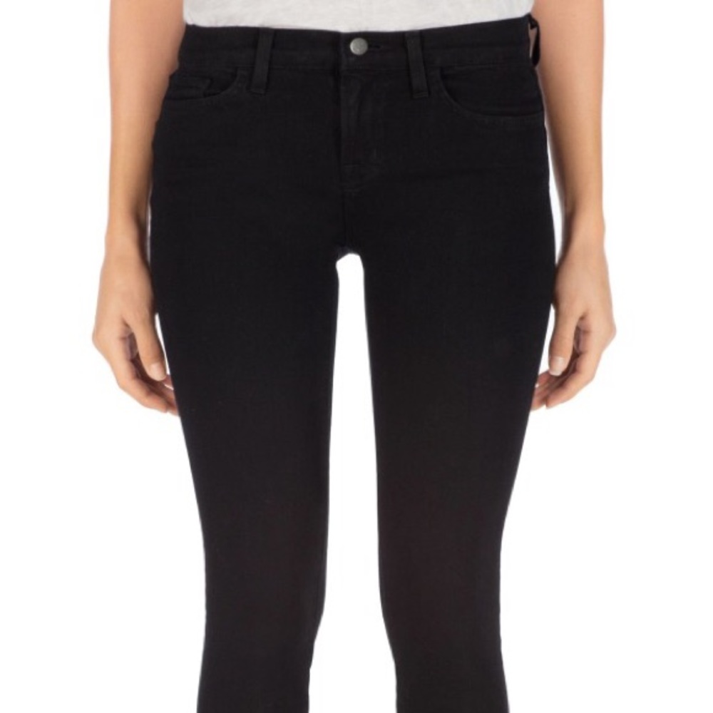 Black J Brand skinny leg mid-rise jeans - size 28