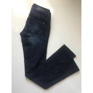 Dark wash skinny jeans