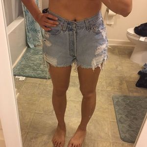LEVI'S high waisted denim shorts