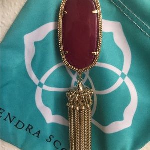 Kendra Scott Rayne Necklace in Maroon Jade