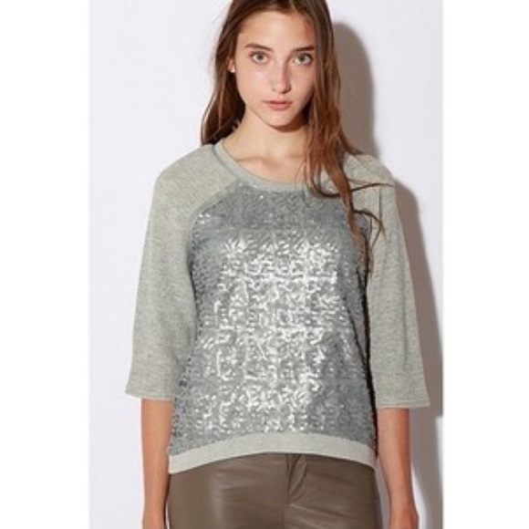 silver sequin sweatshirt