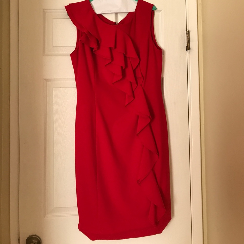 Calvin Klein Ruffle Dress Size 12