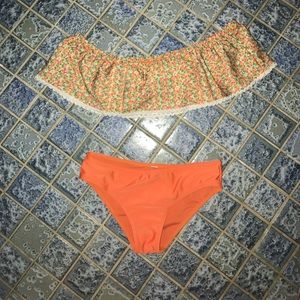 Floral off the shoulder bikini